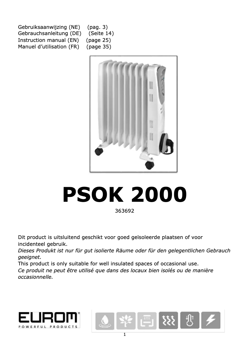 Image de la première page du manuel de l'appareil PSOK 2000