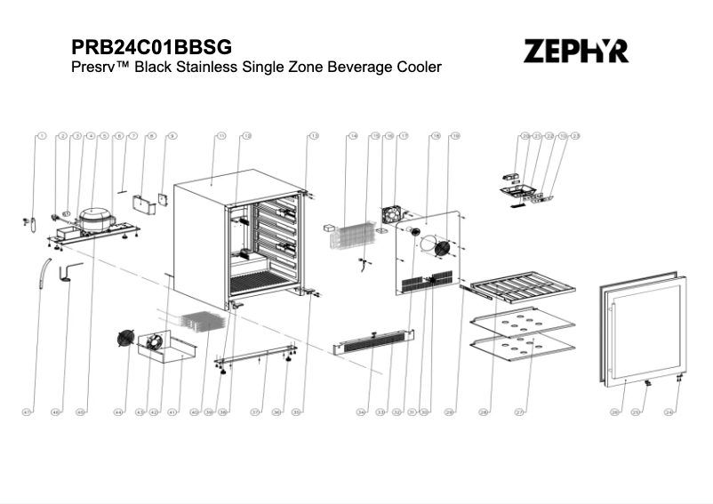 Página 1 del manual Diagrama de cableado Zephyr PRB24C01BBSG