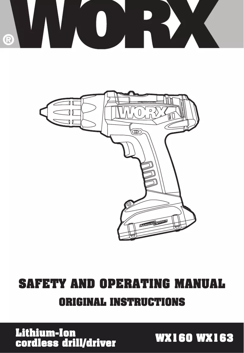 Page 1 de la notice Manuel utilisateur Worx WX163