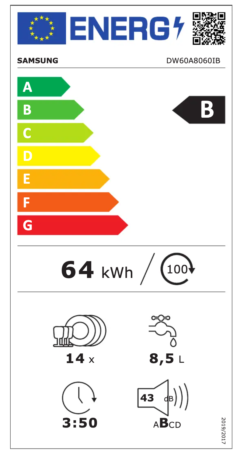 Image de la première page du manuel de l'appareil DW60A8060IB