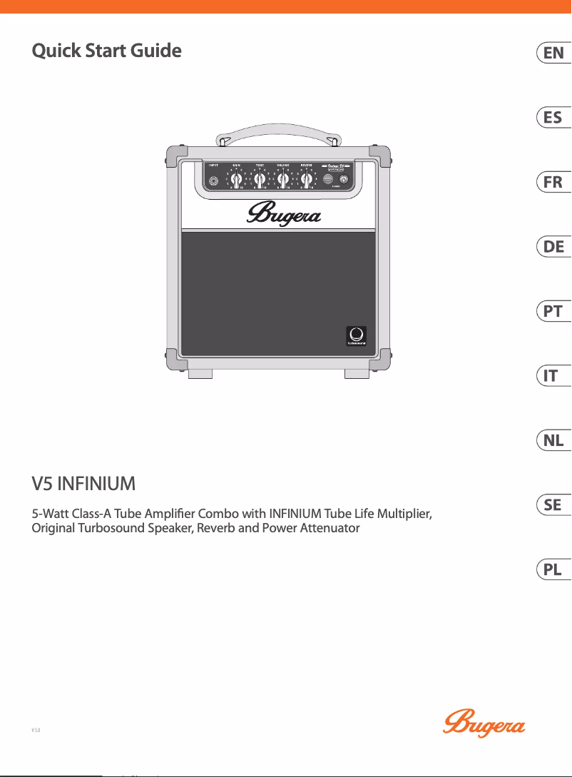 Image de la première page du manuel de l'appareil V5 Infinium