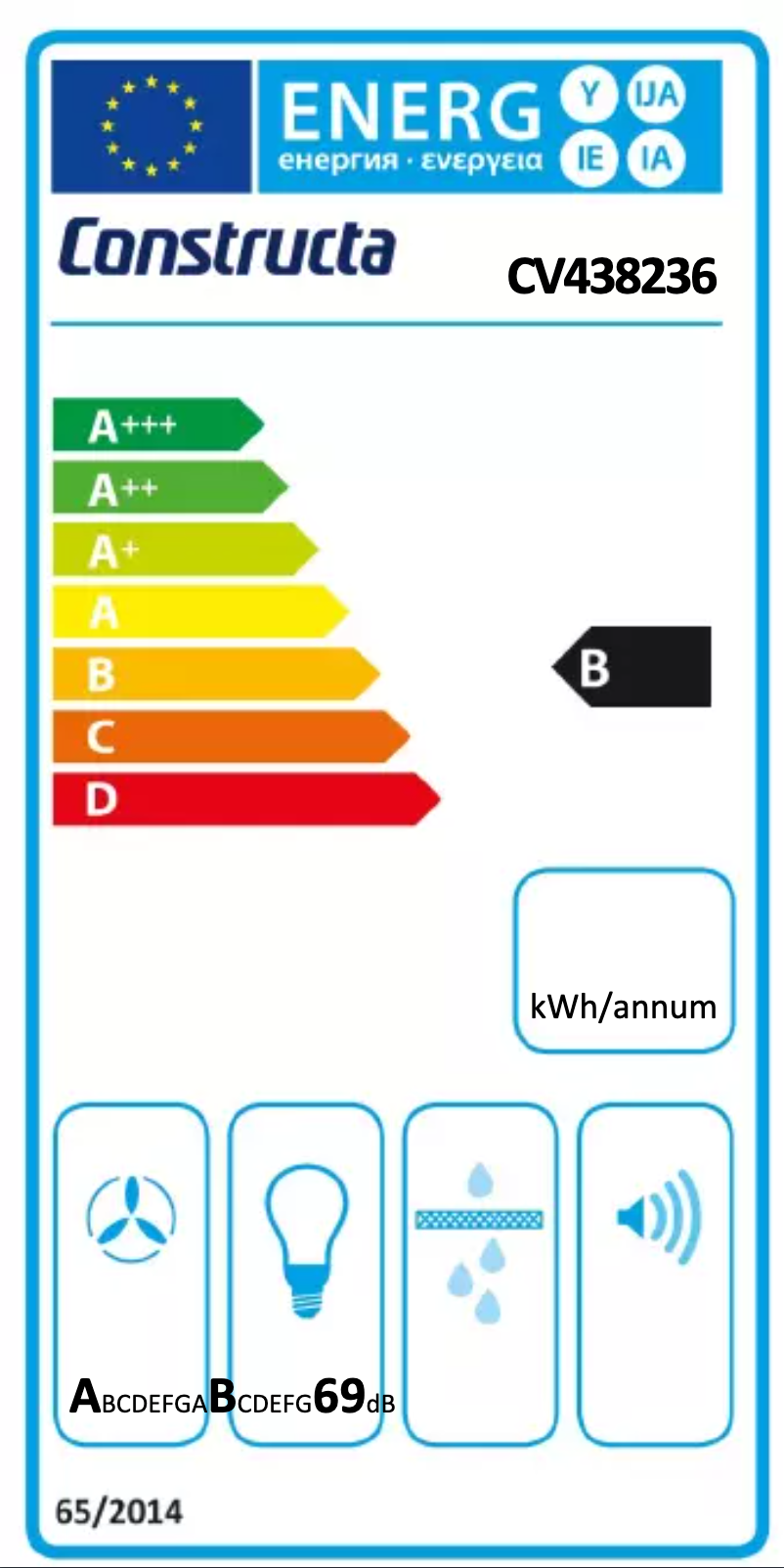 Page n°1 - Label énergétique Constructa CV438236