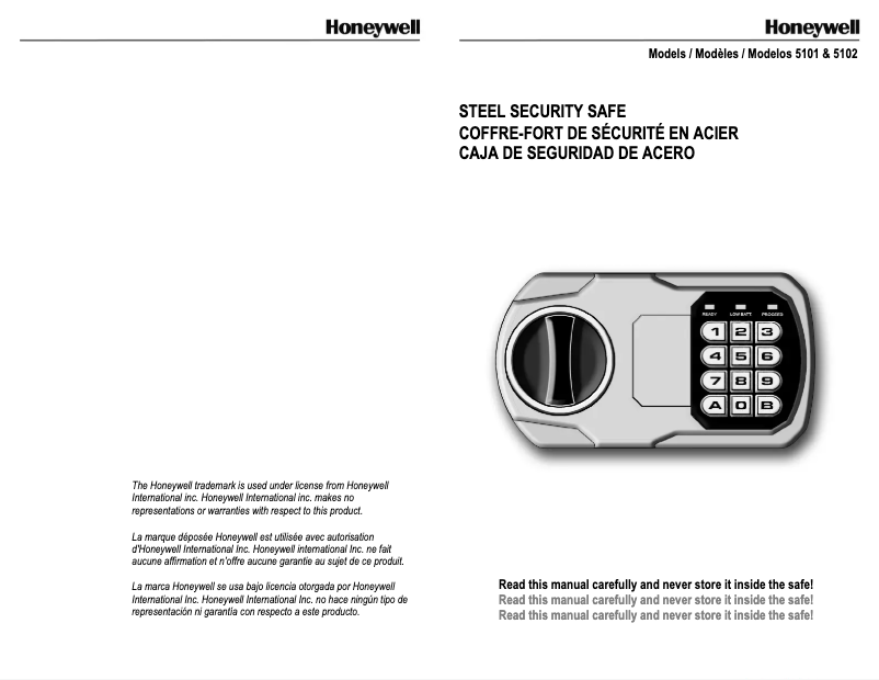 Page 1 de la notice Manuel utilisateur Honeywell 5102