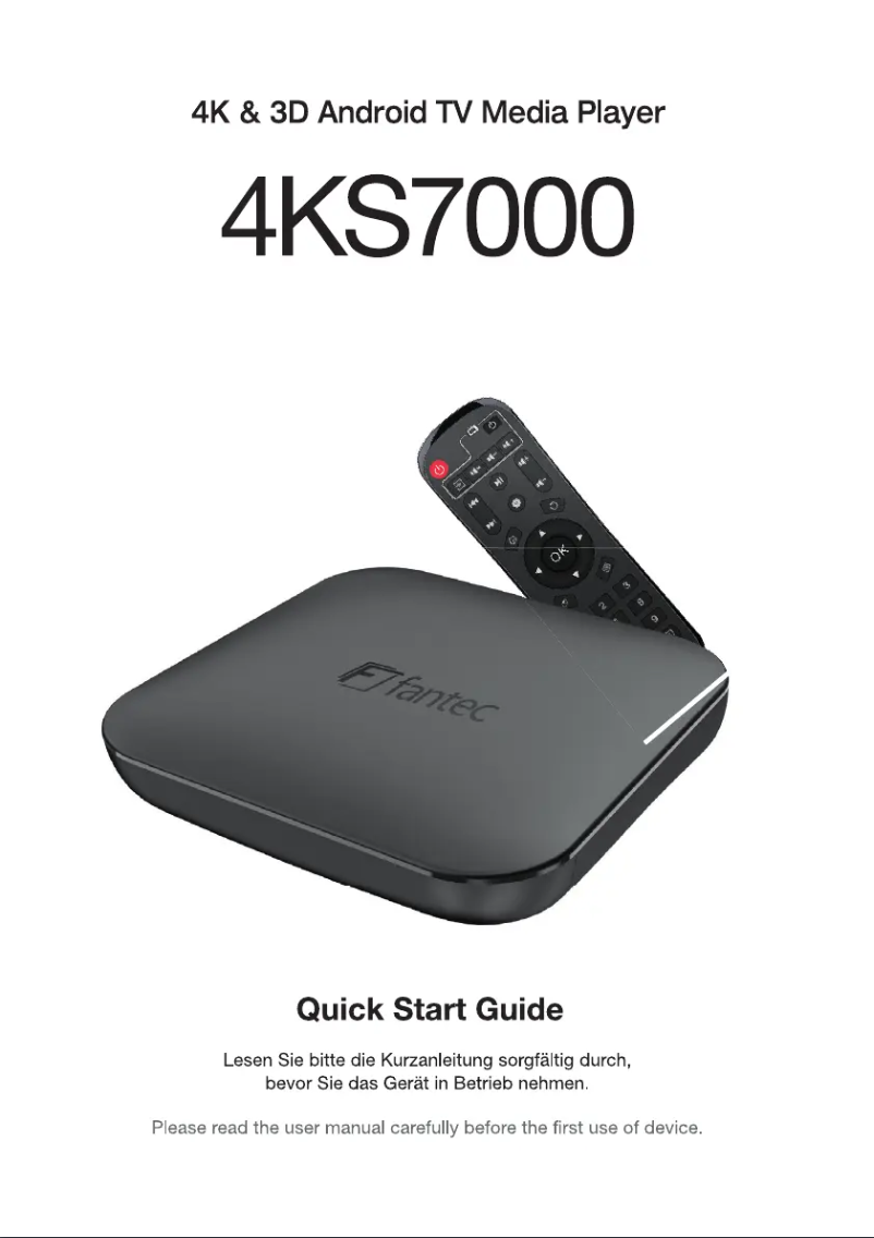 Page 1 de la notice Manuel utilisateur Fantec 4KS7000