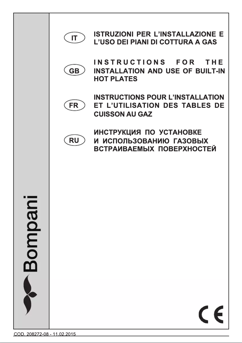 Page n°1 - Manuel utilisateur Bompani BO293MB/N