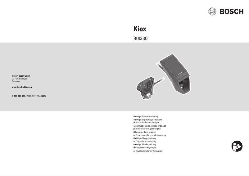 Page 1 de la notice Manuel utilisateur Bosch Kiox BUI330