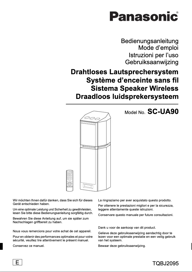 Image de la première page du manuel de l'appareil SC-UA90