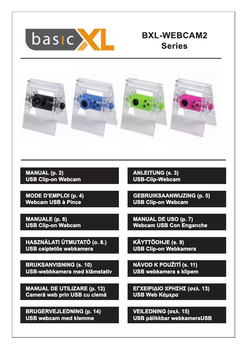Page 1 de la notice Manuel utilisateur basicXL BXL-WEBCAM2
