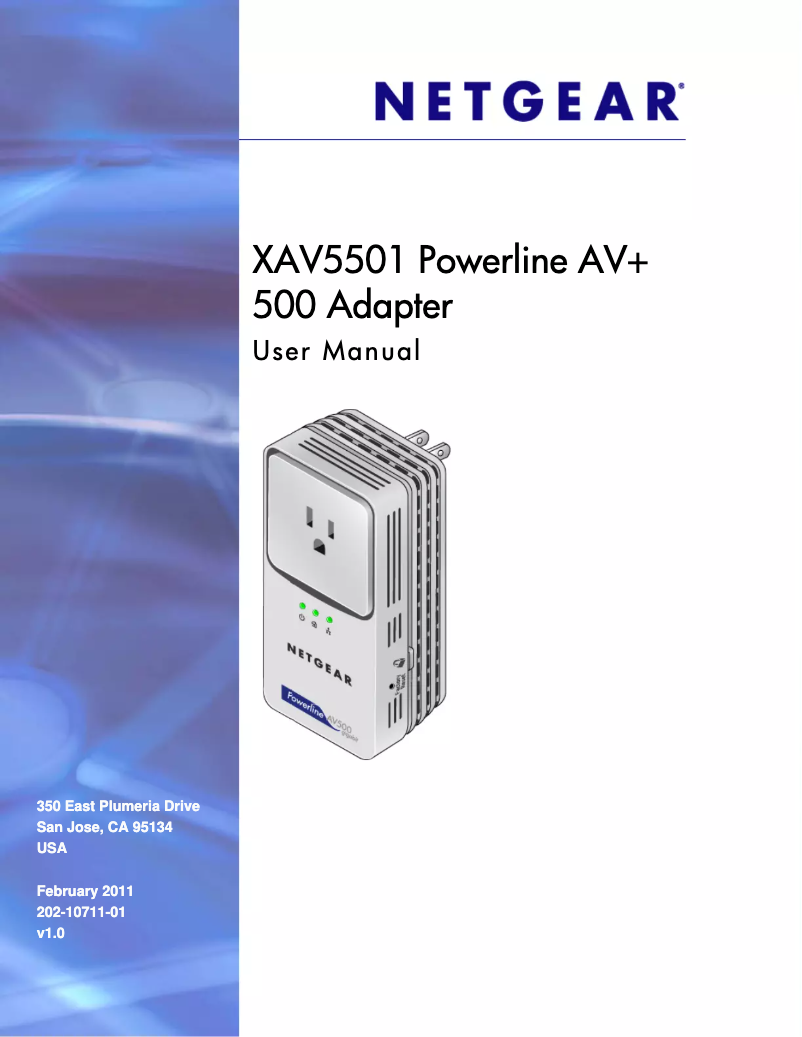 Page n°1 - Manuel utilisateur Netgear XAVB5501