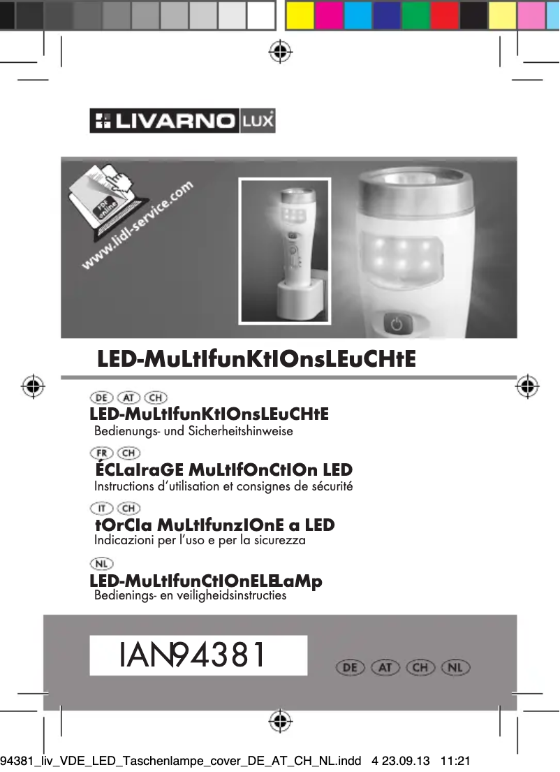 Image de la première page du manuel de l'appareil IAN 94381