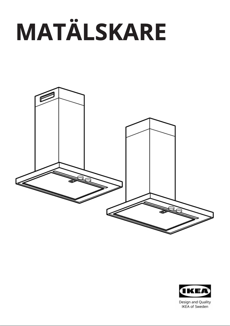 Page 1 de la notice Manuel utilisateur Ikea MATÄLSKARE 703.923.25