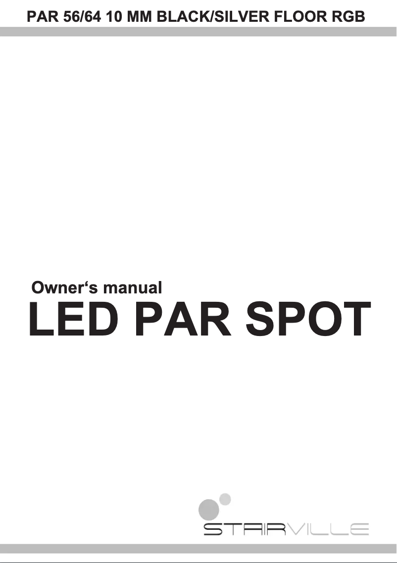 Page 1 de la notice Manuel utilisateur Stairville LED PAR56