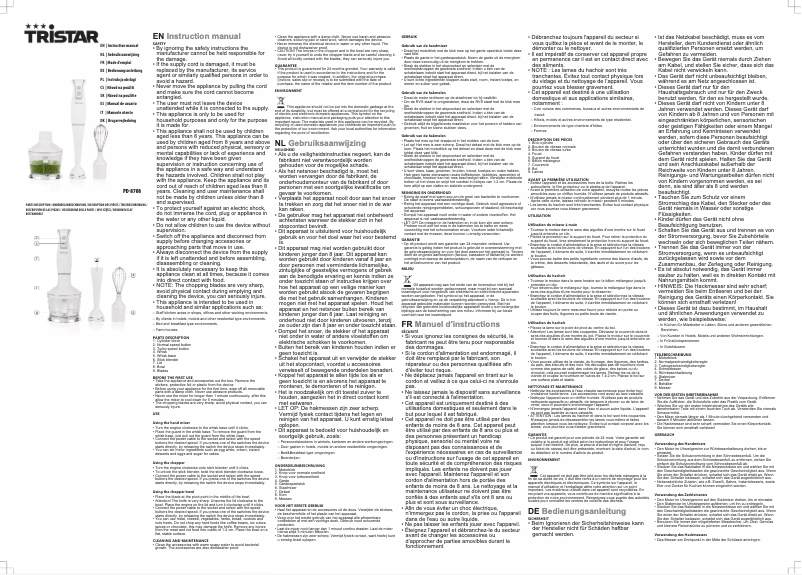 Image de la première page du manuel de l'appareil PD-8708