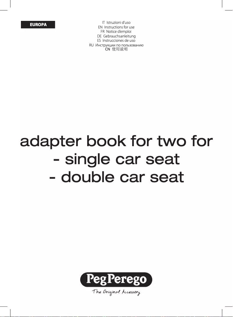 Image de la première page du manuel de l'appareil Adapter Book For Two