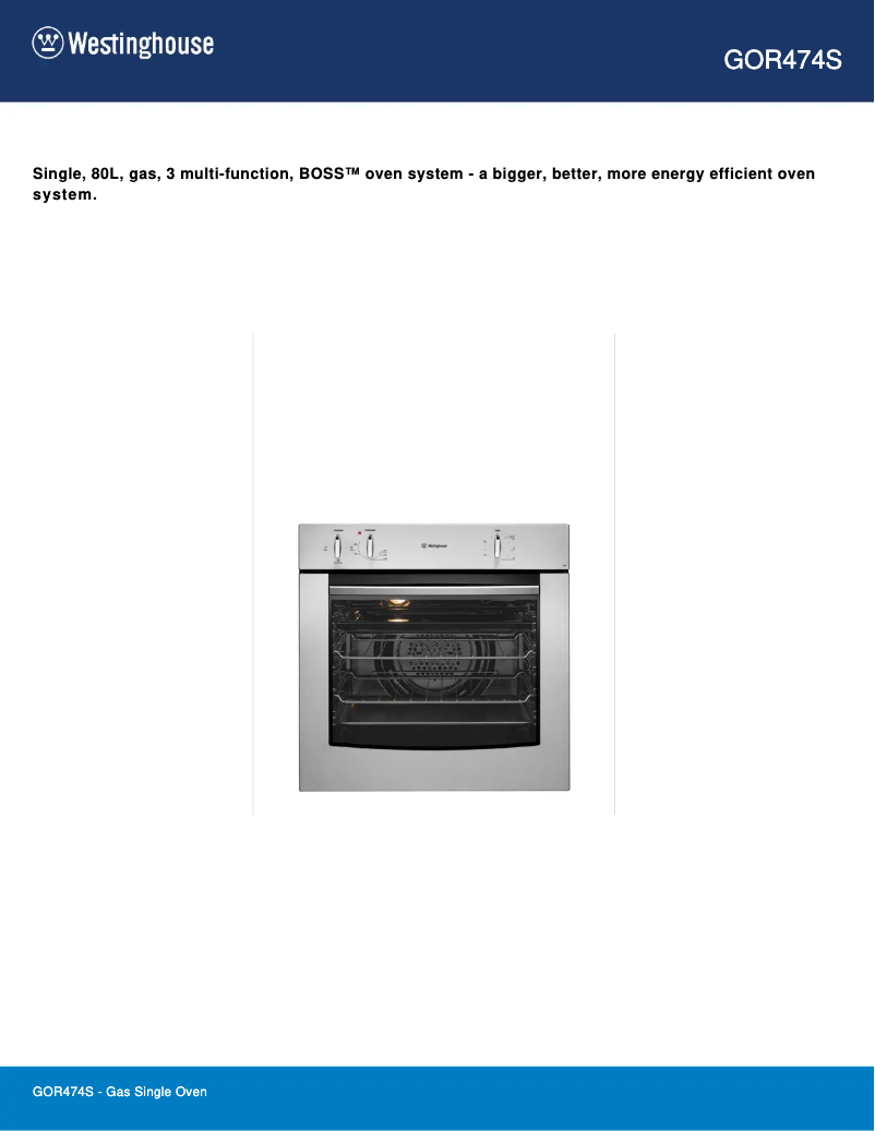 Image de la première page du manuel de l'appareil GOR474S