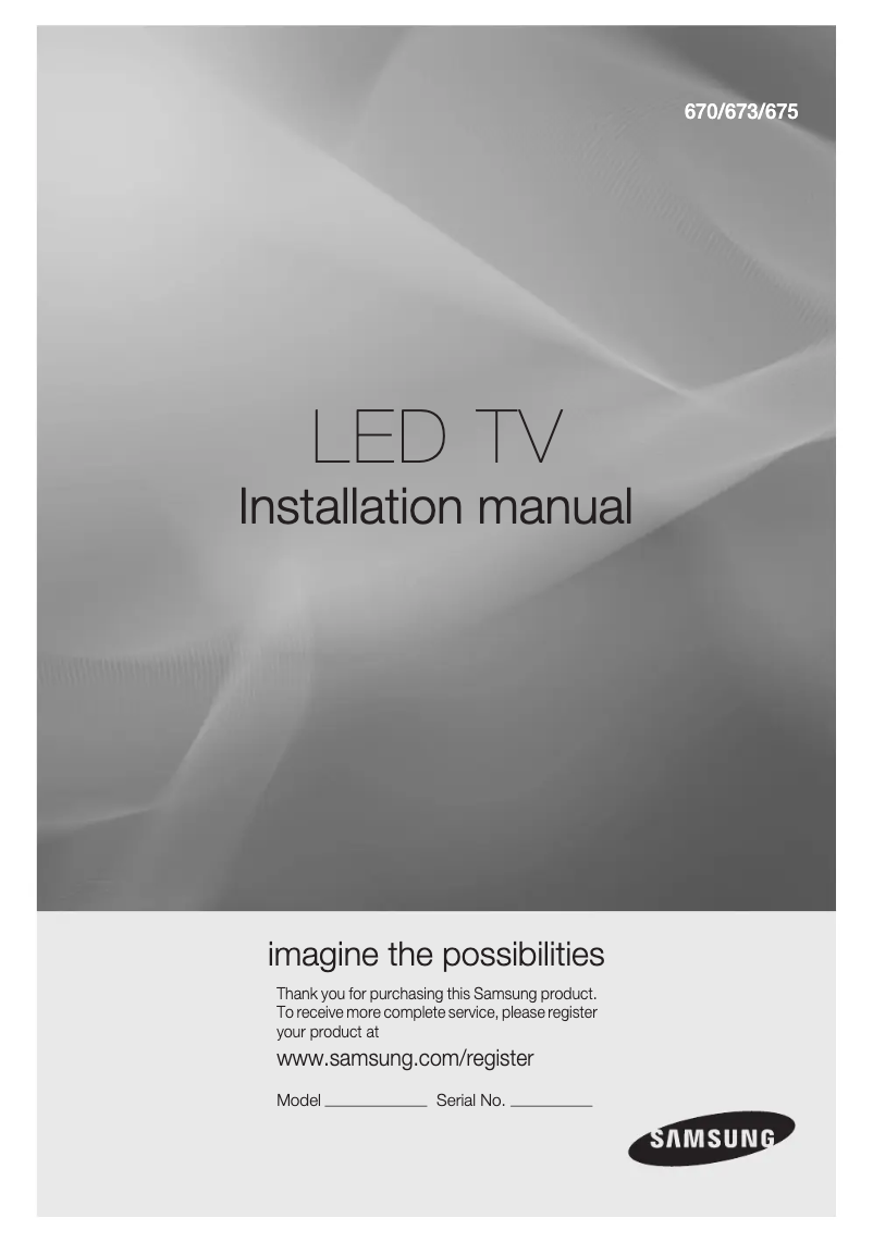 Page 1 de la notice Manuel utilisateur Samsung HG32EB673CW