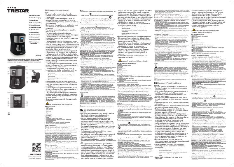 Page 1 de la notice Manuel utilisateur TriStar CM-1280