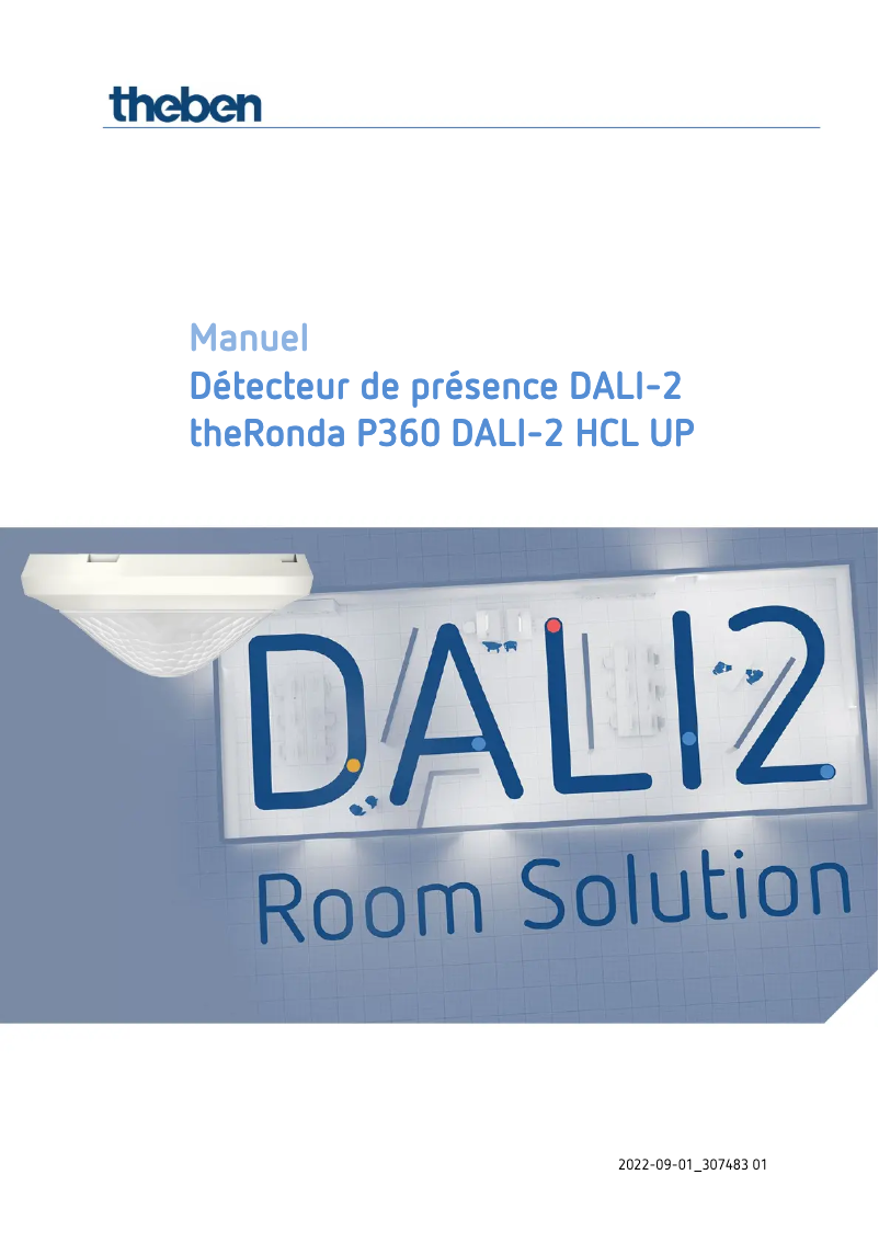 Page 1 de la notice Manuel utilisateur Theben theRonda P360 DALI-2 HCL UP