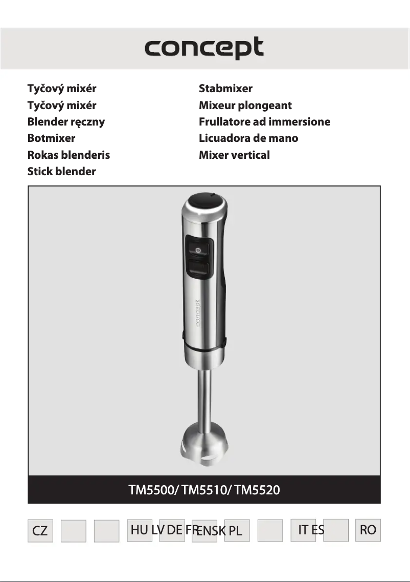 Page 1 de la notice Manuel utilisateur Concept TM5500