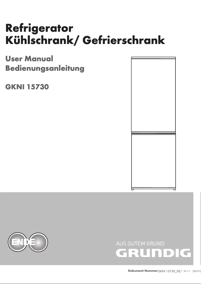 Image de la première page du manuel de l'appareil GKNI 15730