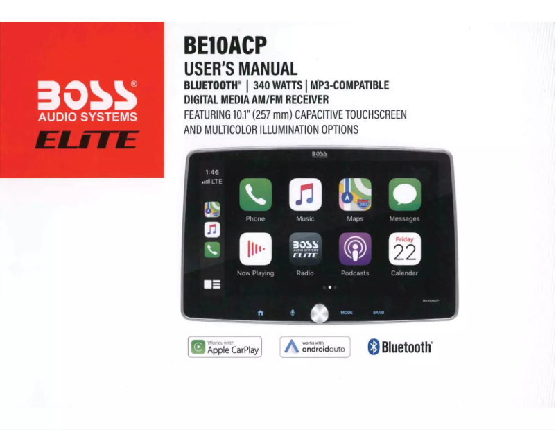 Image de la première page du manuel de l'appareil Elite BE10ACP