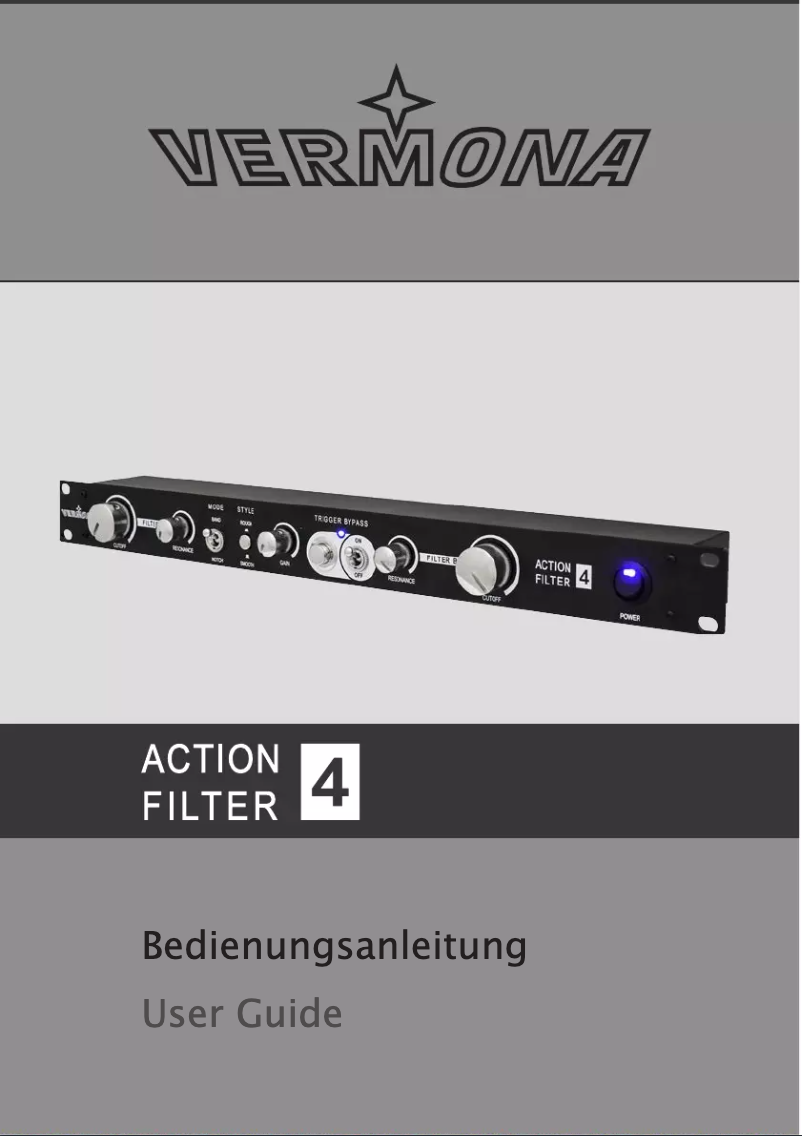 Page 1 of the manual User Manual Vermona Action Filter 4