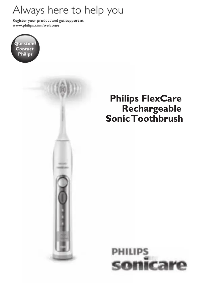 Page 1 de la notice Manuel utilisateur Philips Sonicare FlexCare HX6971