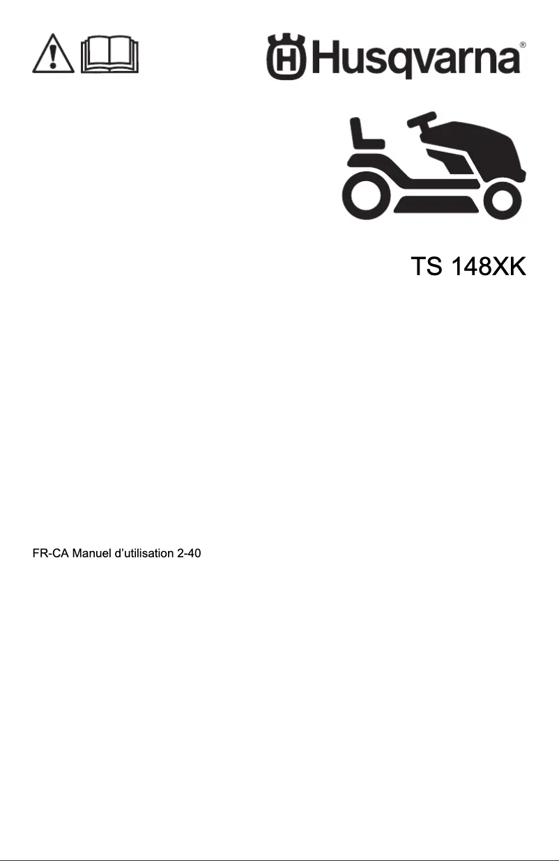 Page n°1 - Manuel utilisateur Husqvarna TS 148XK