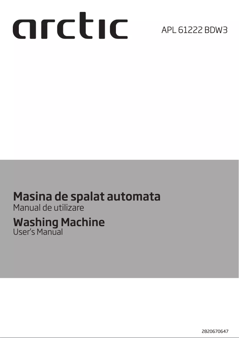 Page n°1 - Manuel utilisateur Arctic Cooling APL61222BDW3