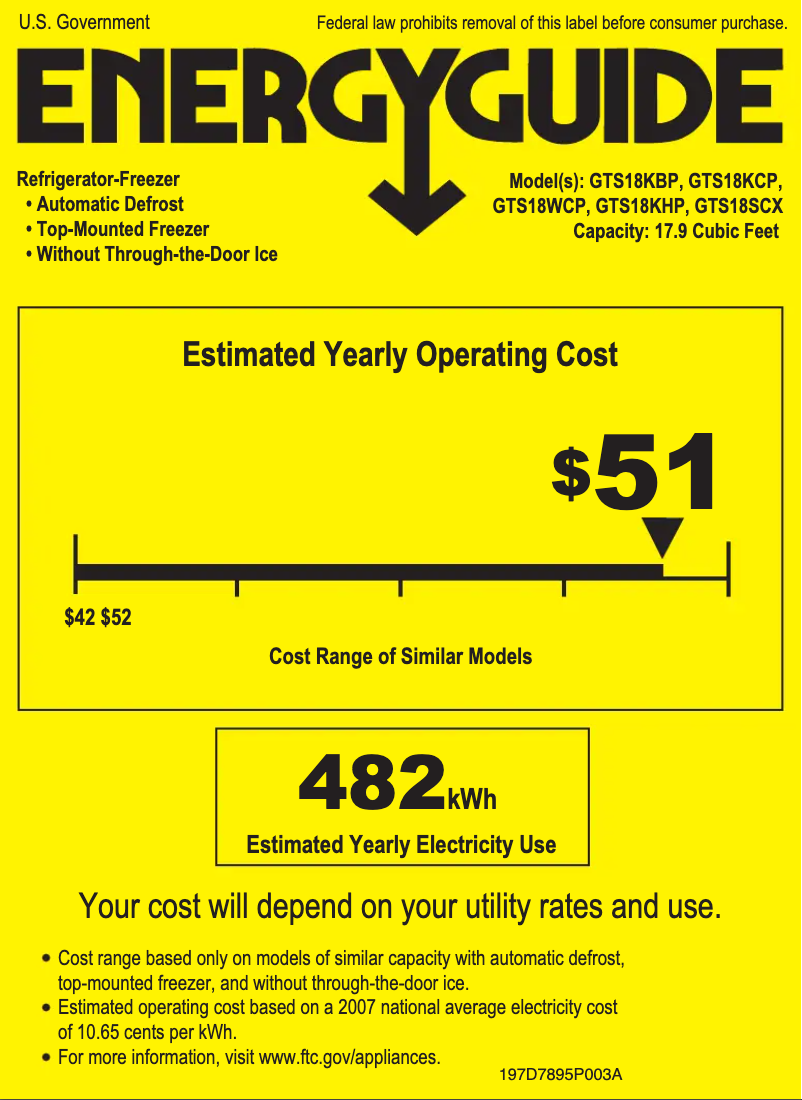 Imagen de la primera página del manual del dispositivo GTS18WCPWW