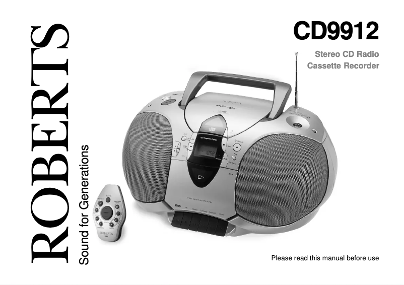 Page 1 de la notice Manuel utilisateur Roberts CD9912