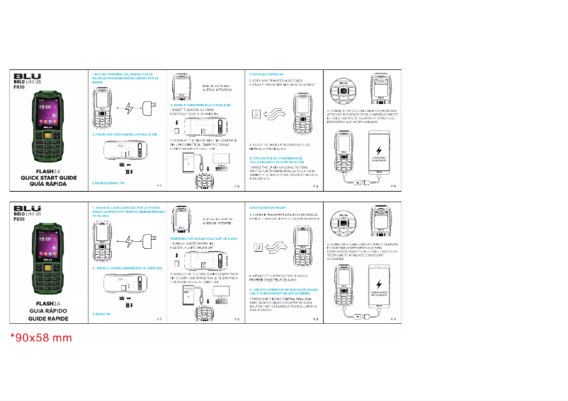 Page 1 de la notice Manuel utilisateur BLU Flash 2.4
