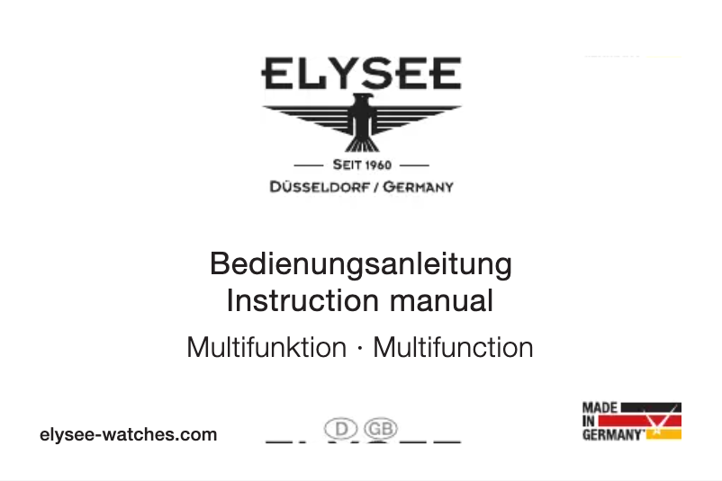 Page n°1 - Manuel utilisateur Elysee Monumentum Calendar 77001L