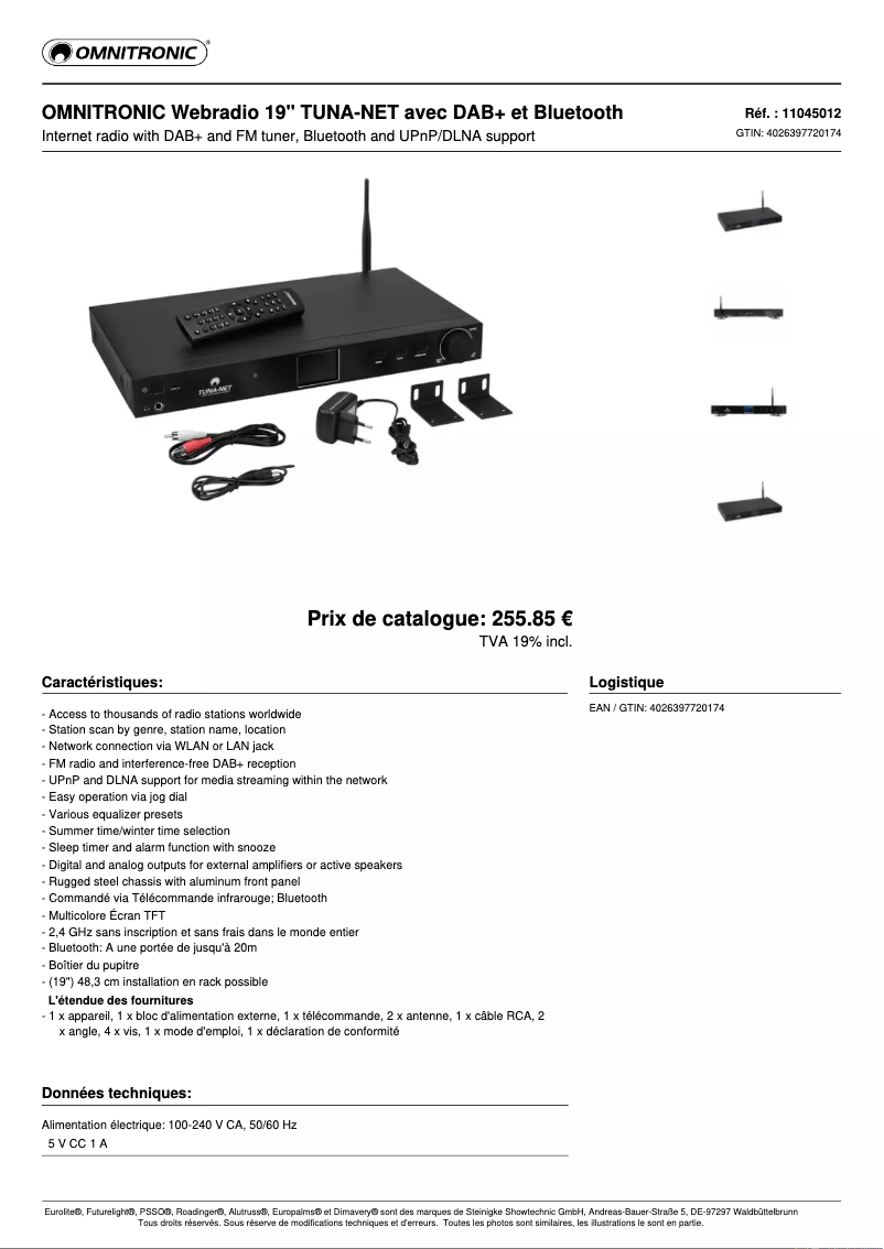Image de la première page du manuel de l'appareil TUNA-NET