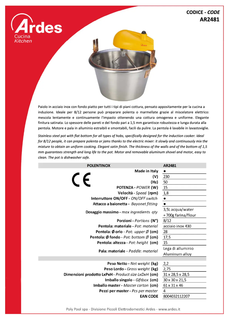 Imagen de la primera página del manual del dispositivo AR2481