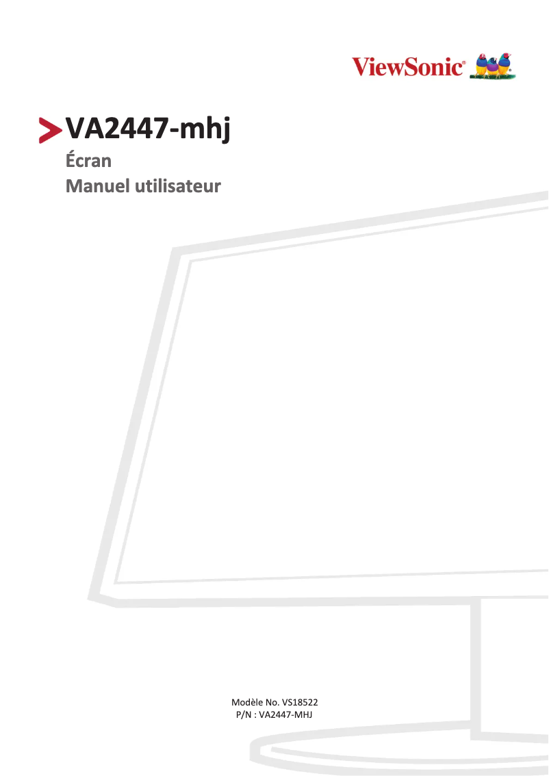 Image de la première page du manuel de l'appareil VA2447-MHJ