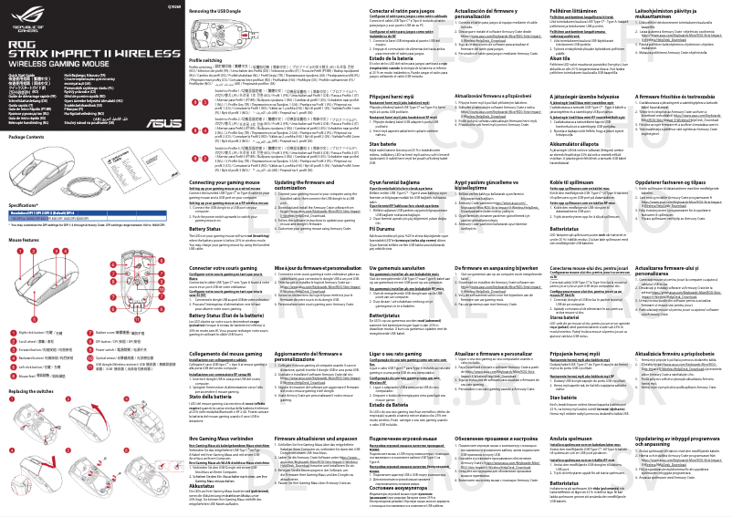 Page 1 de la notice Guide de démarrage rapide Asus ROG Strix Impact II Wireless
