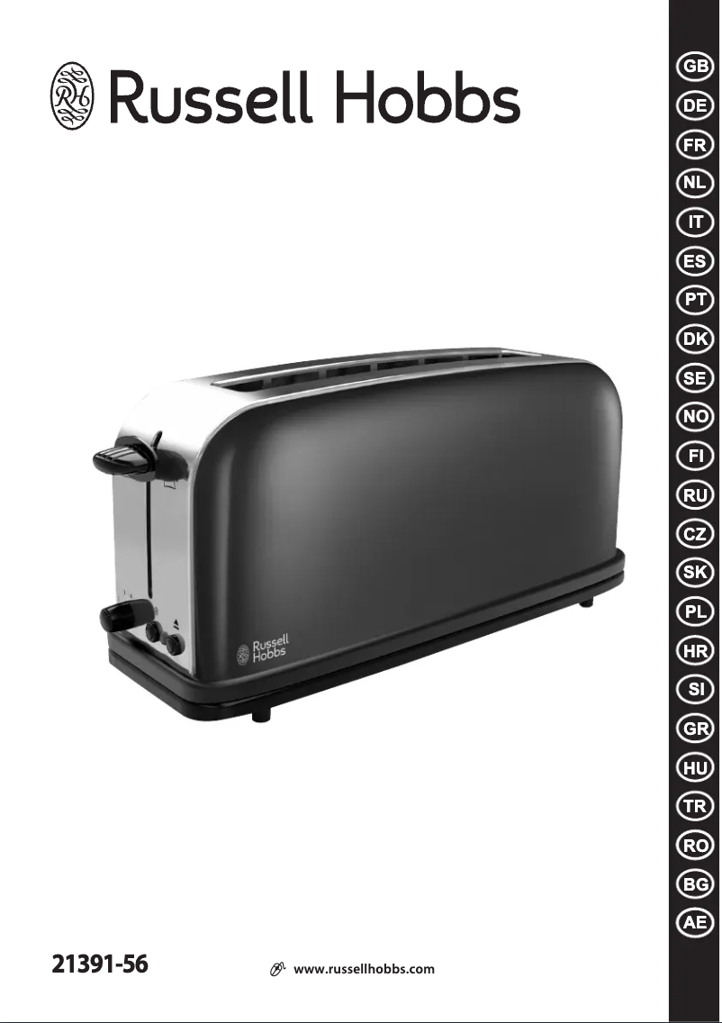 Page 1 de la notice Manuel utilisateur Russell Hobbs Colours Flame Red 21391-56