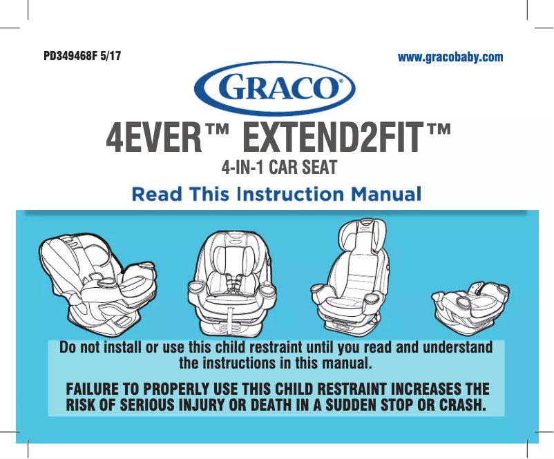 Page 1 de la notice Manuel utilisateur Graco 4Ever Extend2Fit