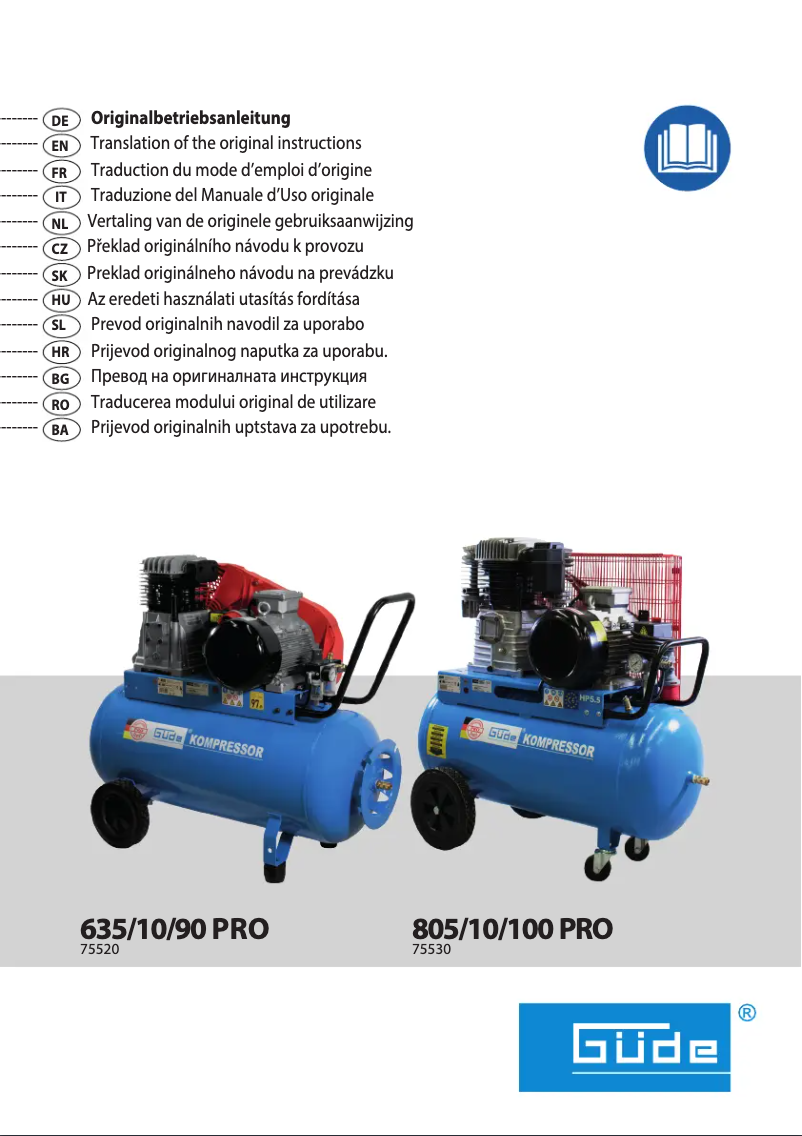 Page 1 de la notice Manuel utilisateur Güde 635/10/90 PRO