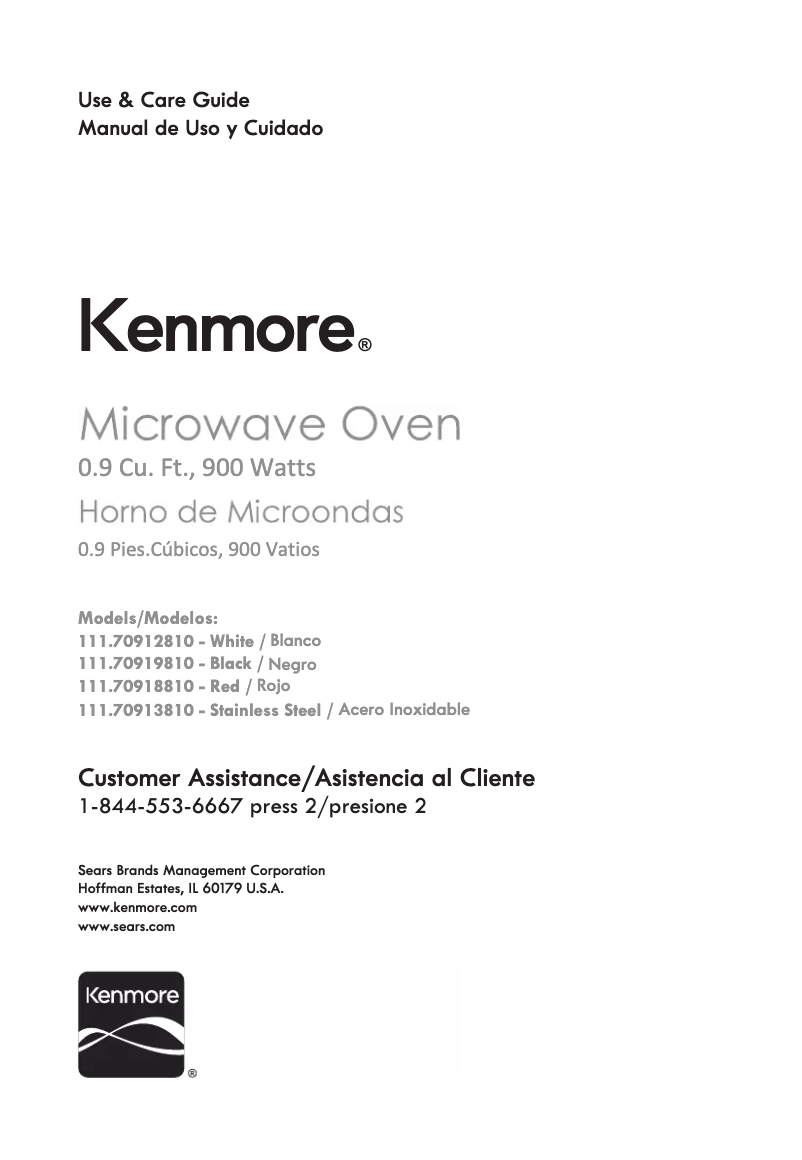 Page 1 de la notice Manuel utilisateur Kenmore 111.70912