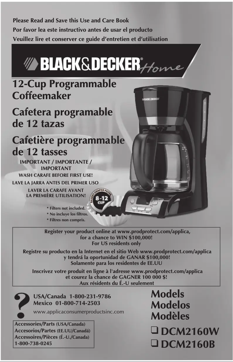 Page n°1 - Manuel utilisateur Black & Decker DCM2160
