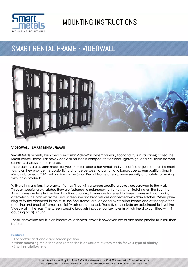Image de la première page du manuel de l'appareil Smart Rental Frame