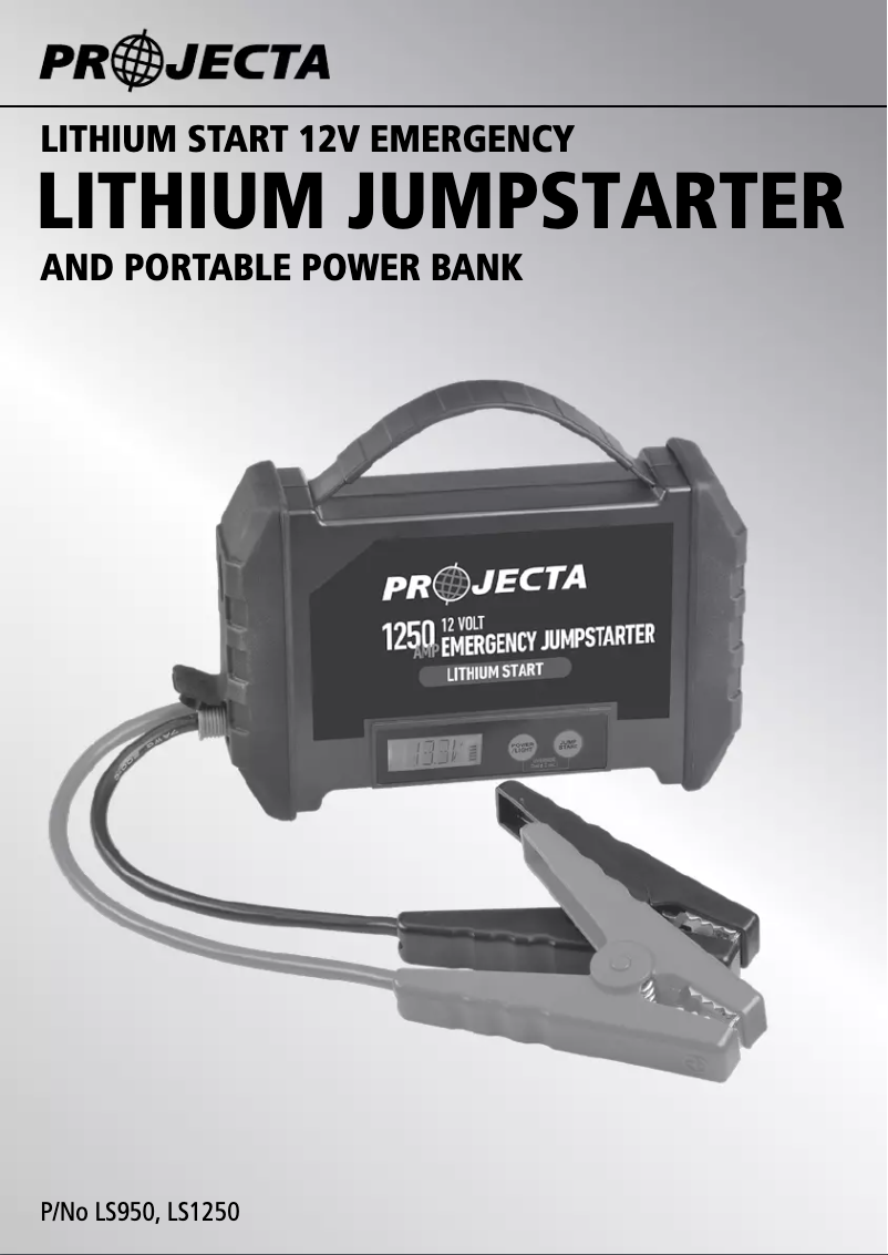 Page n°1 - Manuel utilisateur Projecta LS1250