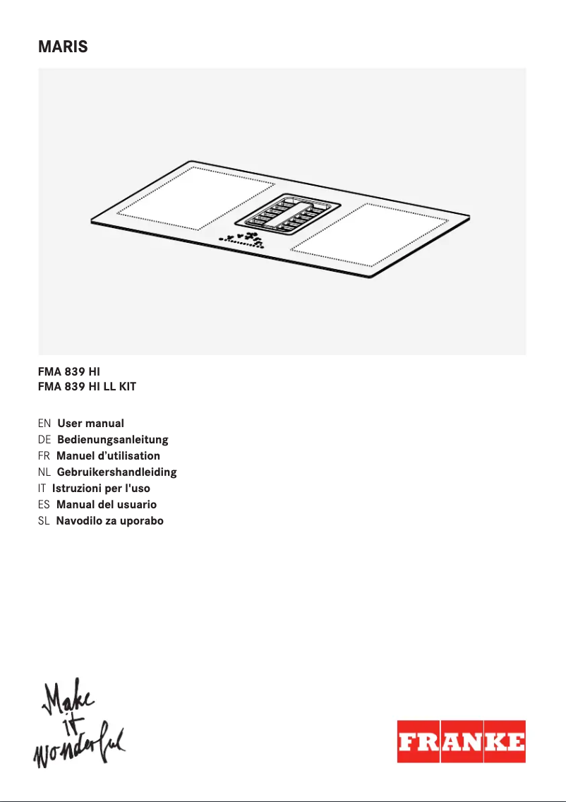 Page n°1 - Manuel utilisateur Franke Maris FMA 839 HI