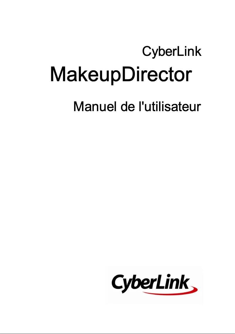 Page 1 of the manual User Manual Cyberlink MakeupDirector