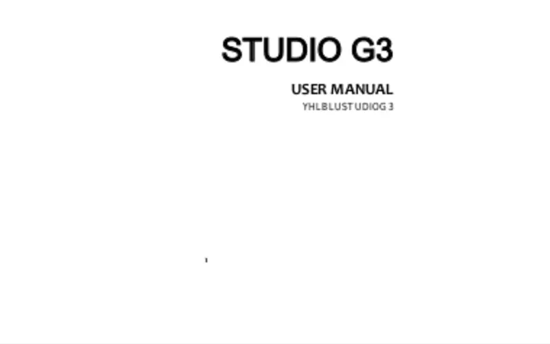 Image de la première page du manuel de l'appareil Studio G3