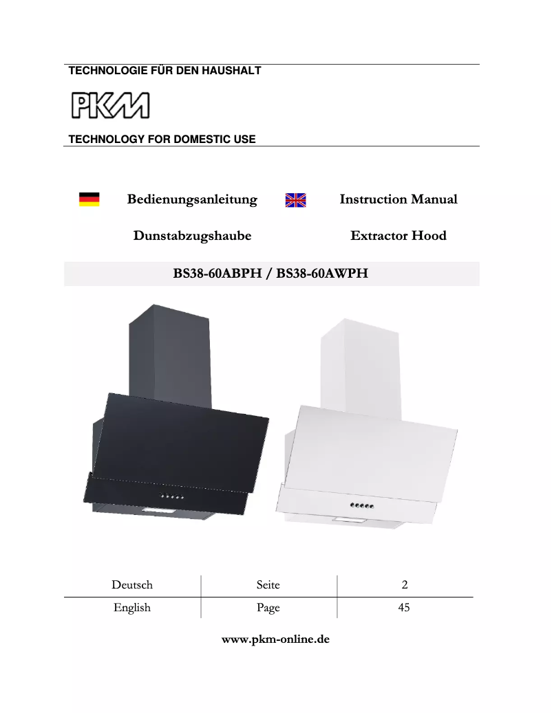 Image de la première page du manuel de l'appareil BS38-60 AWPH