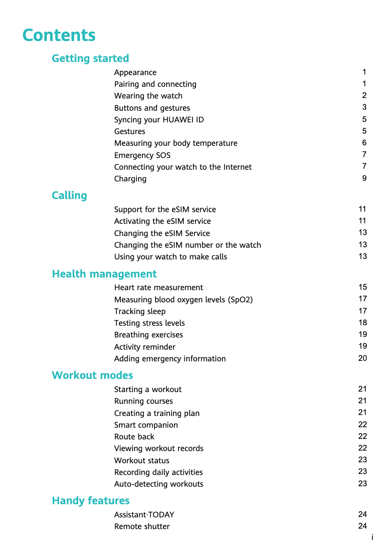 Page 1 de la notice Manuel utilisateur Huawei Watch 3 Elite