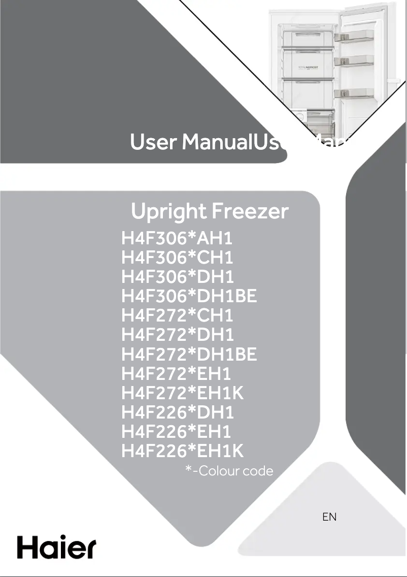 Image de la première page du manuel de l'appareil H4F272WDH1BE